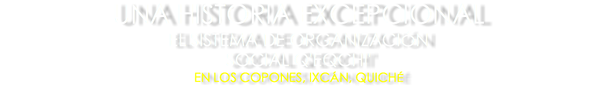 una historia excepcional el sistema de organizaciÃƒÂ³n social q'eqchi' en Los Copones, IxcÃƒÂ¡n, QuichÃƒÂ©