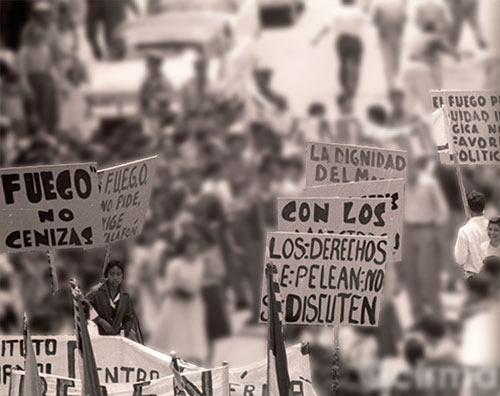 Manifestación Ydígoras Fuentes